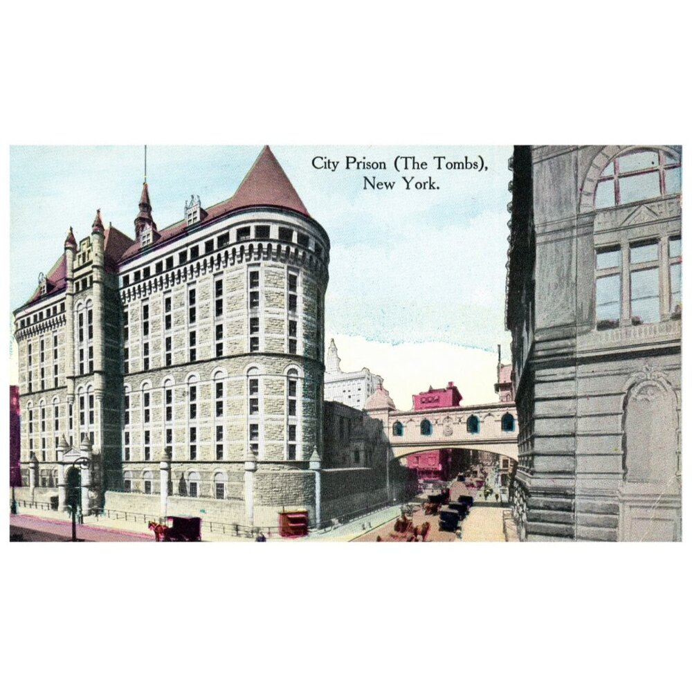 Postcard Chrome era City Prison The Tombs New York early 1900s